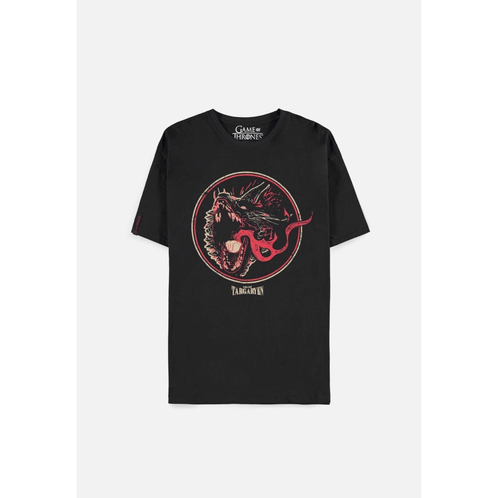 Game Of Thrones House Of The Dragon - House Targaryen Mens Tshirt - Black
